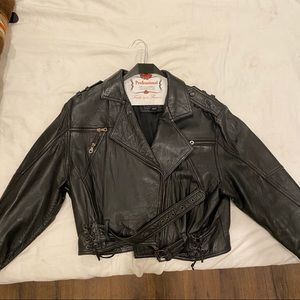 Black leather jacket